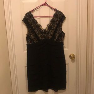 Black lace cocktail dress